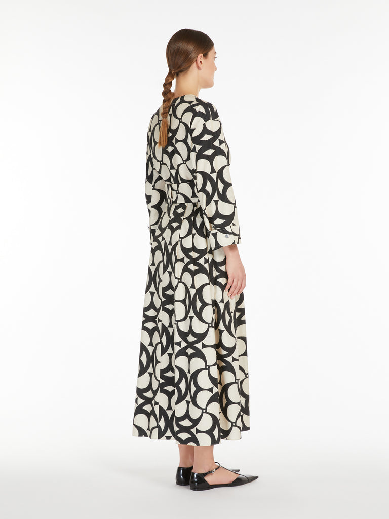 max mara printed cotton shirt dress