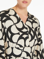 Printed Cotton Shirt Dress for Women - Black - Max Mara UAE