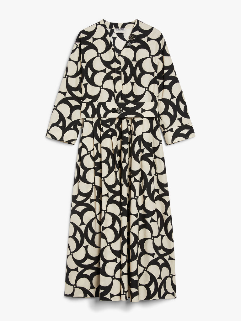 max mara printed cotton shirt dress