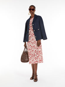 max mara long printed crepe dress for women