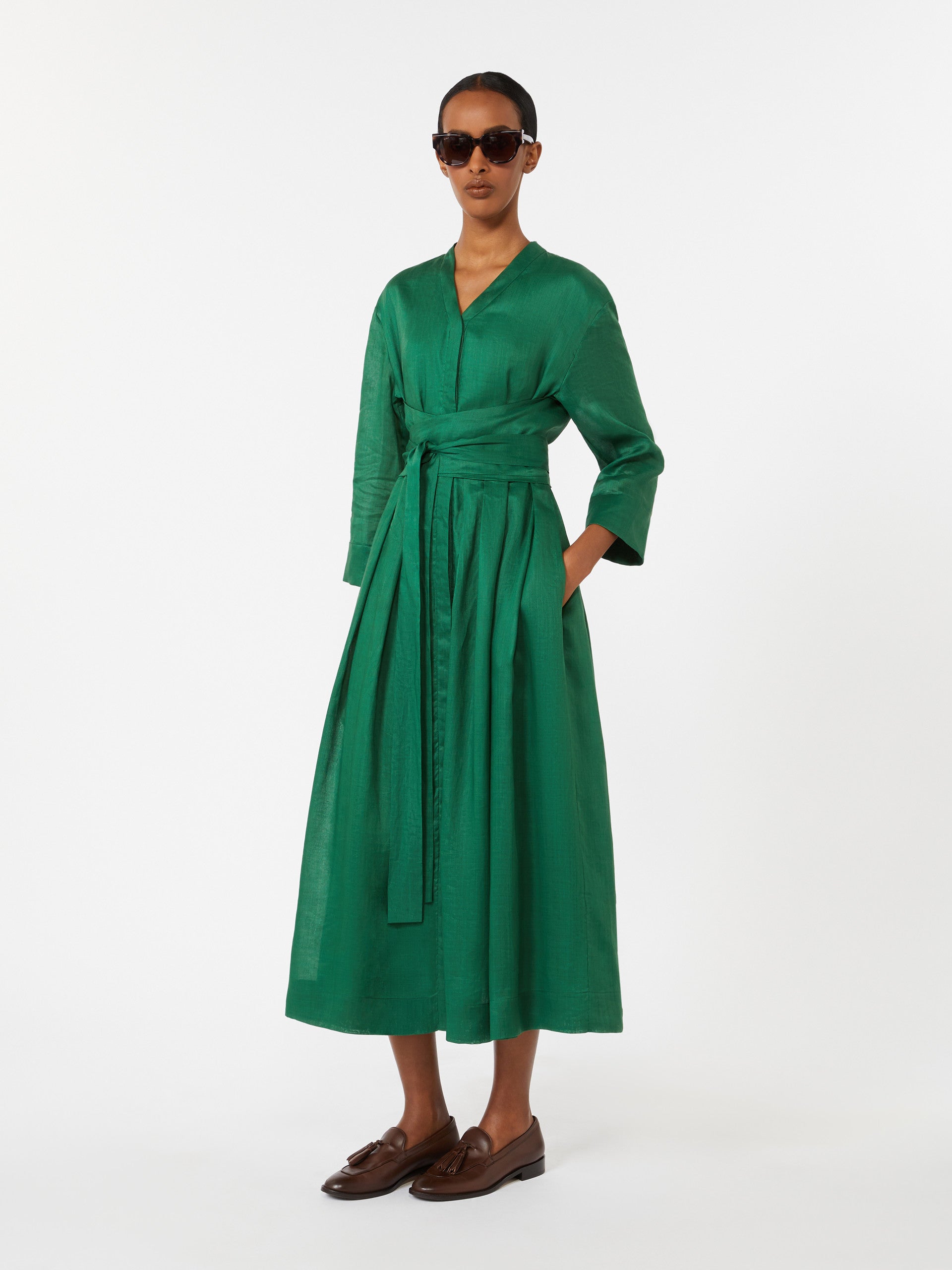 max mara ramie canvas dress for women