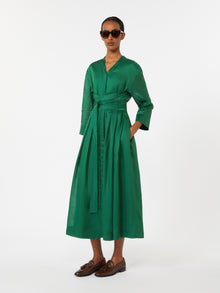 Ramie Canvas Dress for Women - Green - Max Mara UAE