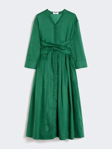 Ramie Canvas Dress for Women - Green - Max Mara UAE