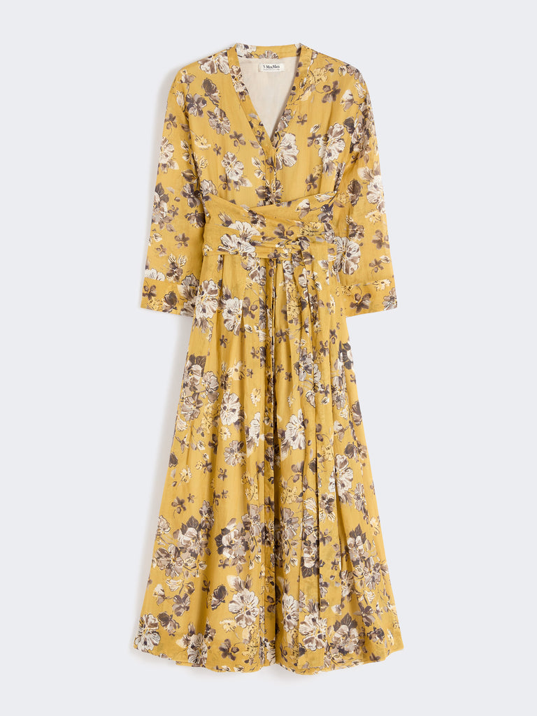 max mara printed ramie dress