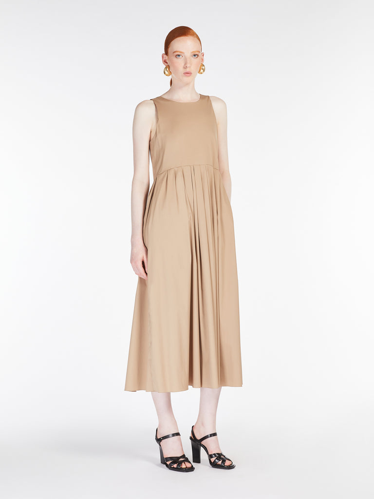 Sleeveless poplin dress