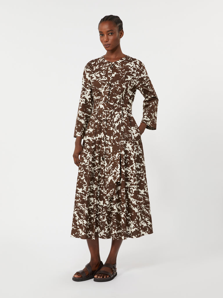 max mara printed poplin dress