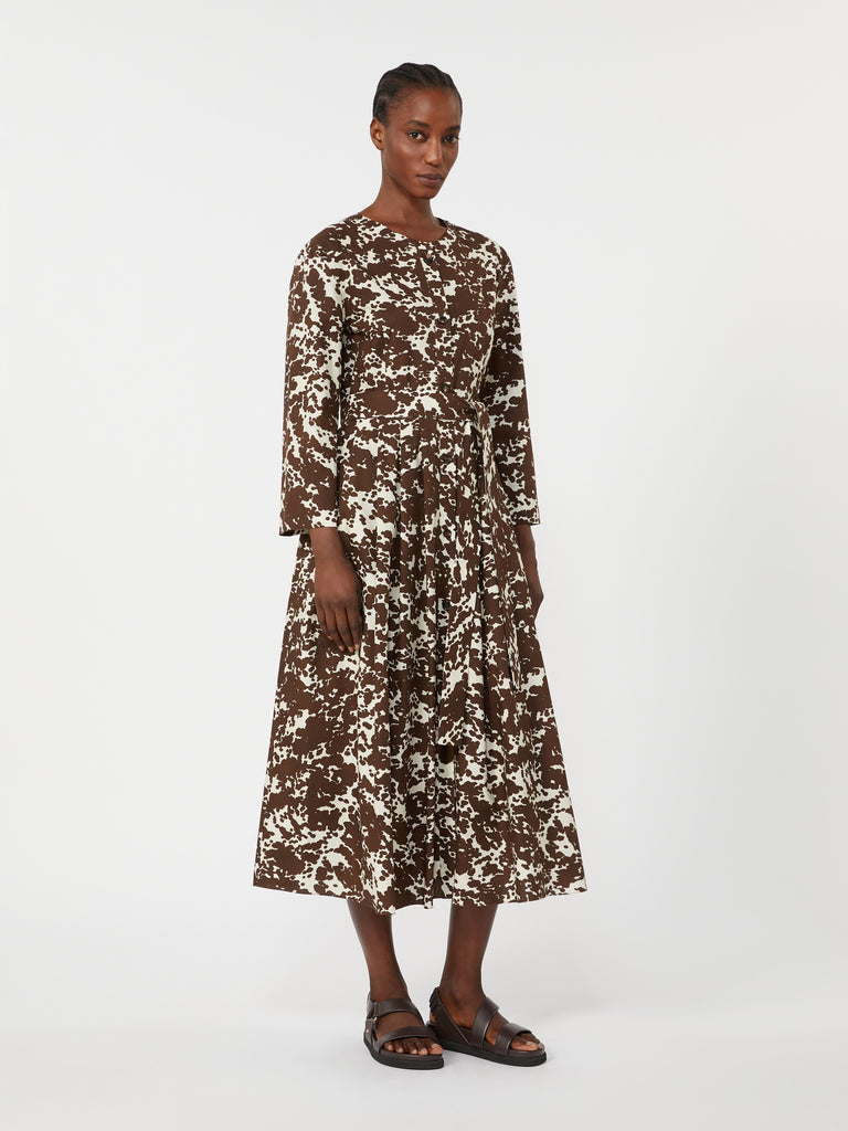 max mara printed poplin dress