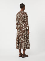 Printed poplin dress