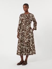 Printed poplin dress