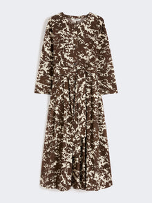 Printed poplin dress