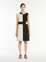 Short dress in cotton faille