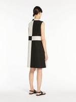 Short dress in cotton faille