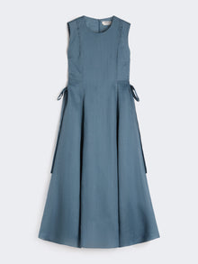 Long Ramie Dress for Women - Sky Blue - Max Mara UAE