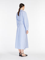 Cotton Oxford Cloth Shirt Dress for Women - Light Blue - Max Mara UAE