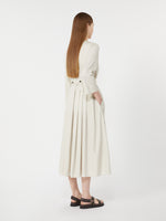 Cotton Poplin Dress for Women - Ice - Max Mara UAE