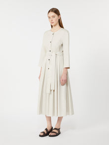 Cotton Poplin Dress for Women - Ice - Max Mara UAE