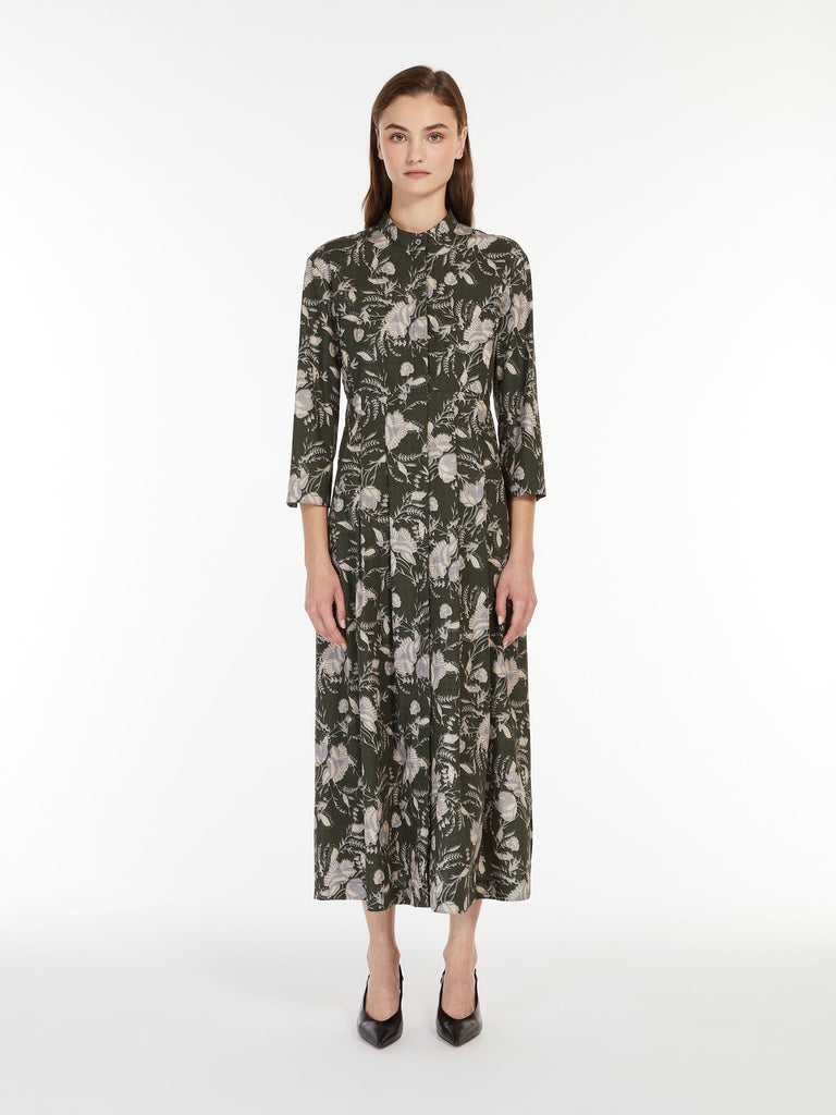 Printed poplin dress