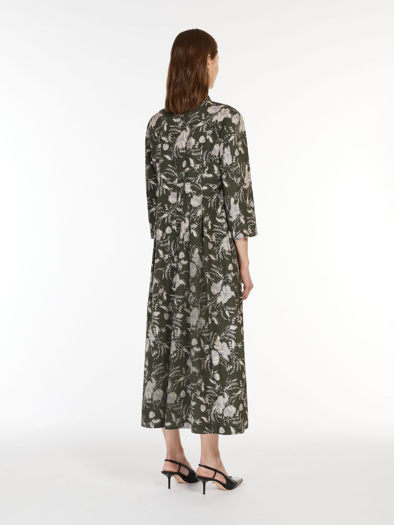 Printed poplin dress