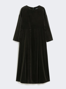 Cotton Velvet Dress for Women - Green - Max Mara UAE