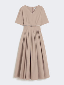 Long Cotton Dress for Women - Turtledove - Max Mara UAE