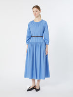 max mara long dress in cotton poplin for women