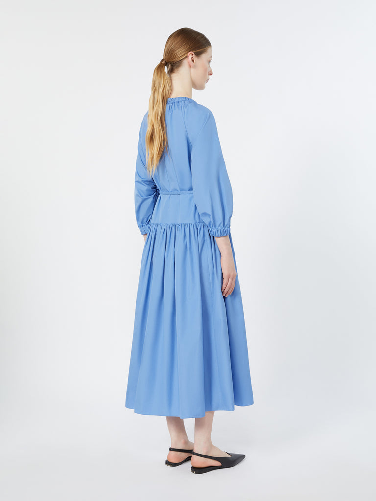 max mara long dress in cotton poplin