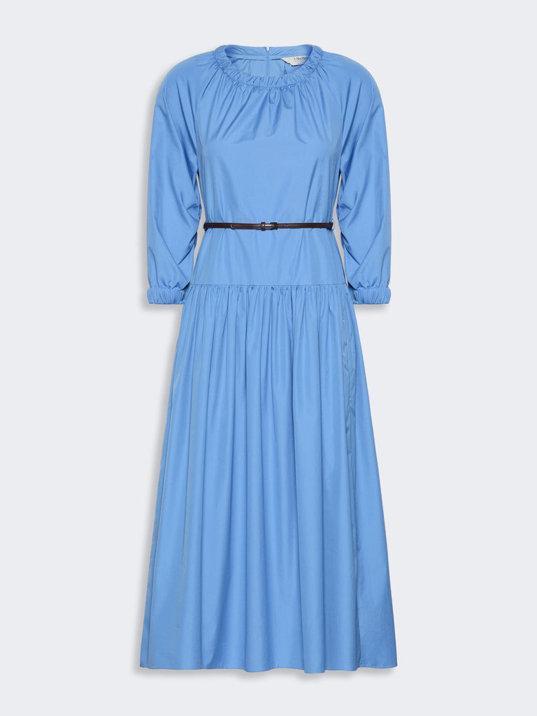 max mara long dress in cotton poplin