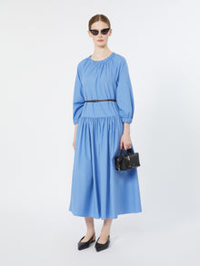max mara long dress in cotton poplin for women