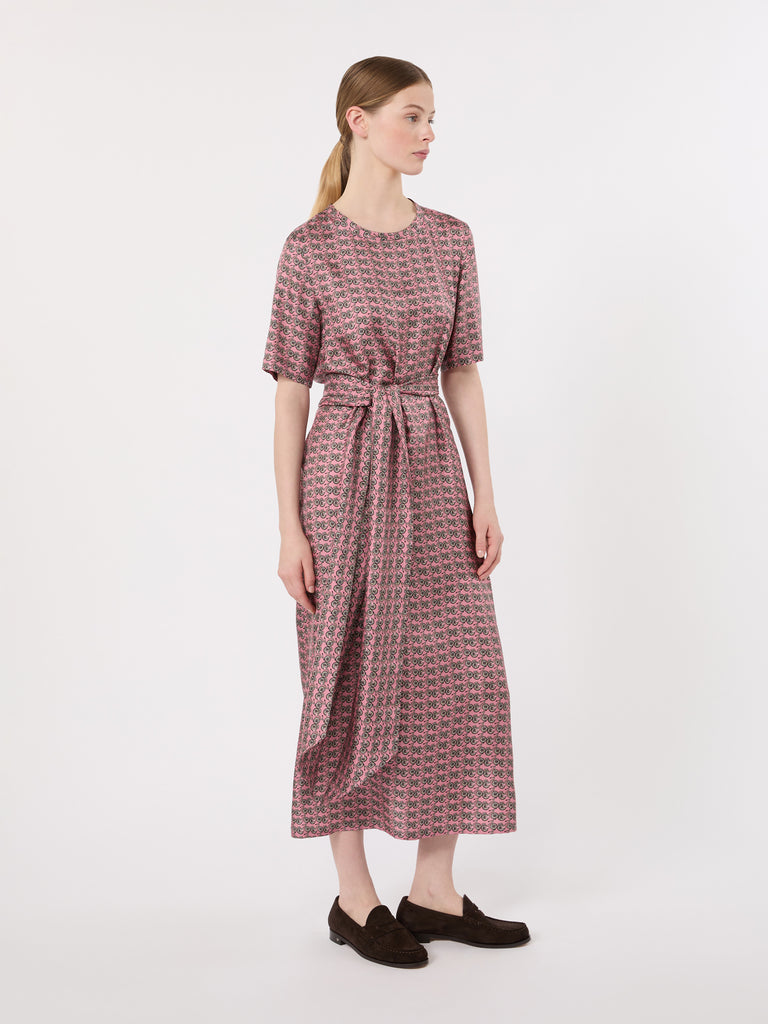 max mara printed silk twill dress