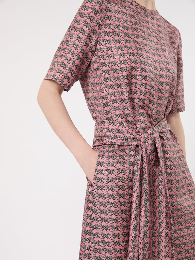 max mara printed silk twill dress