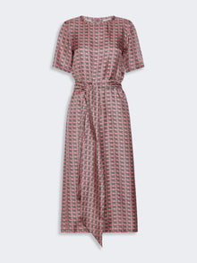 Printed Silk Twill Dress for Women - Pink - Max Mara UAE