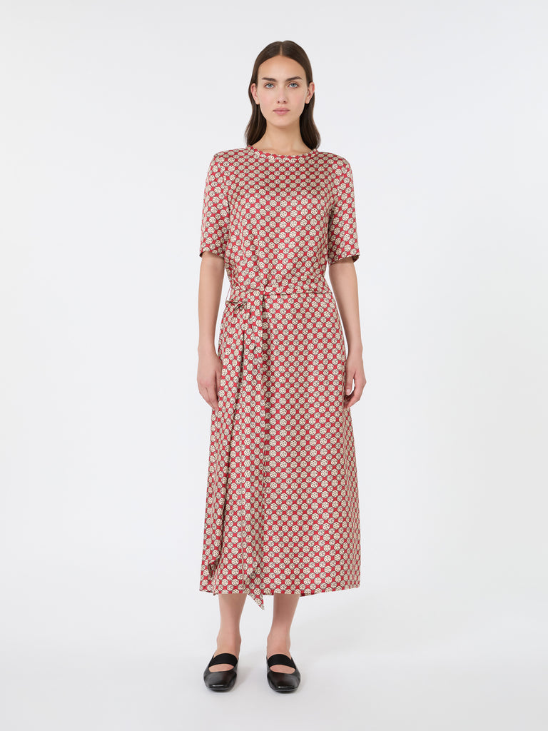 max mara printed silk twill dress