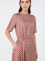 max mara printed silk twill dress for women