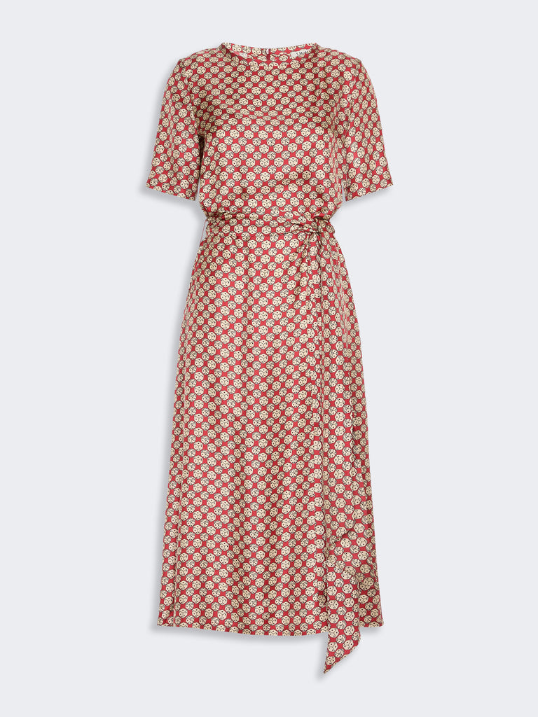 max mara printed silk twill dress