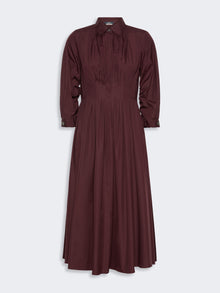 Shirt Dress In Cotton Poplin for Women - Dark Red - Max Mara UAE