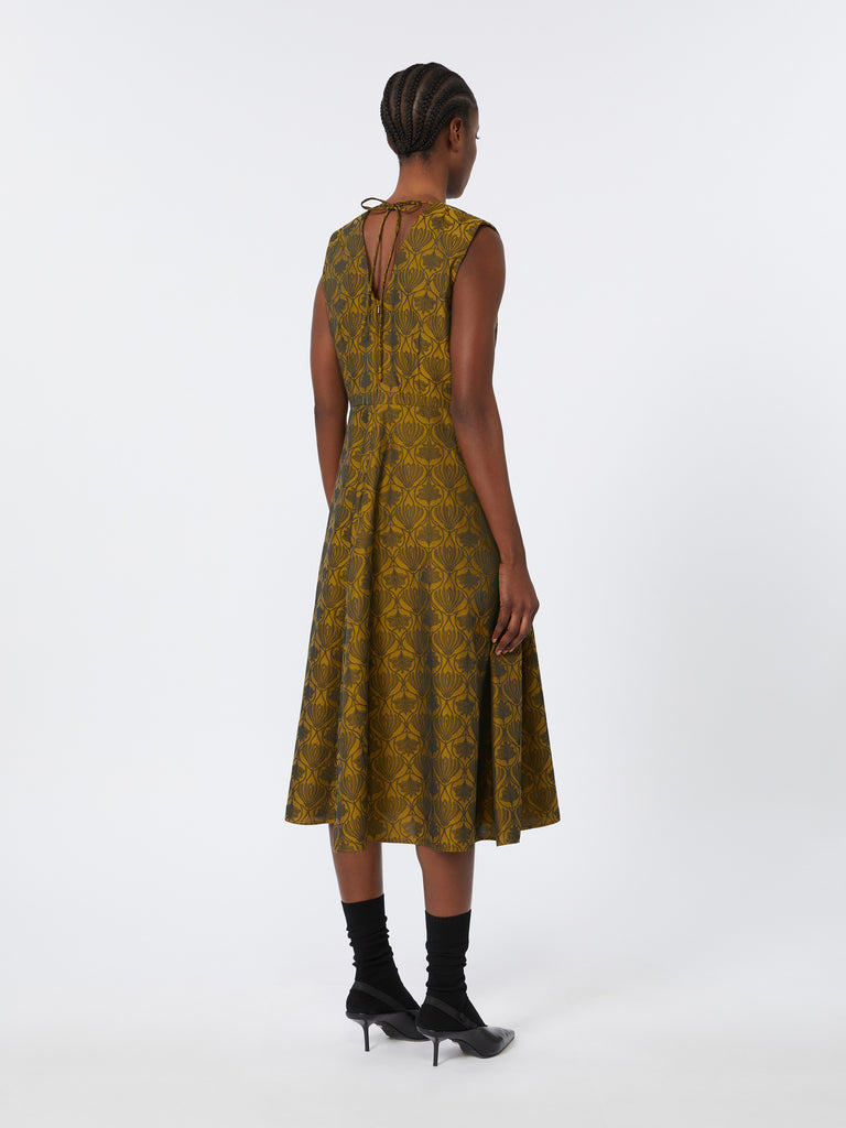 max mara flared jacquard dress