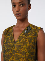 Flared Jacquard Dress for Women - Mustard - Max Mara UAE