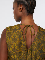 Flared Jacquard Dress for Women - Mustard - Max Mara UAE
