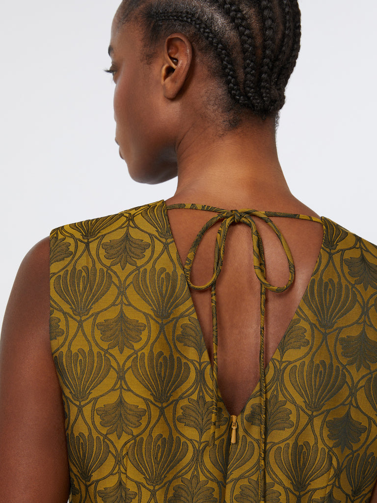max mara flared jacquard dress