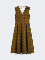 Flared Jacquard Dress for Women - Mustard - Max Mara UAE