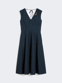 Flared Jacquard Dress for Women - Midnightblue - Max Mara UAE