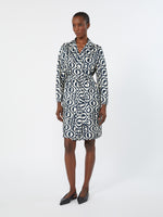 max mara short printed silk wrap dress for women