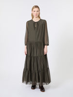 max mara cotton and silk voile maxi dress for women