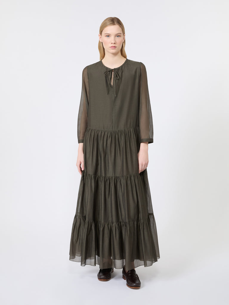 max mara cotton and silk voile maxi dress