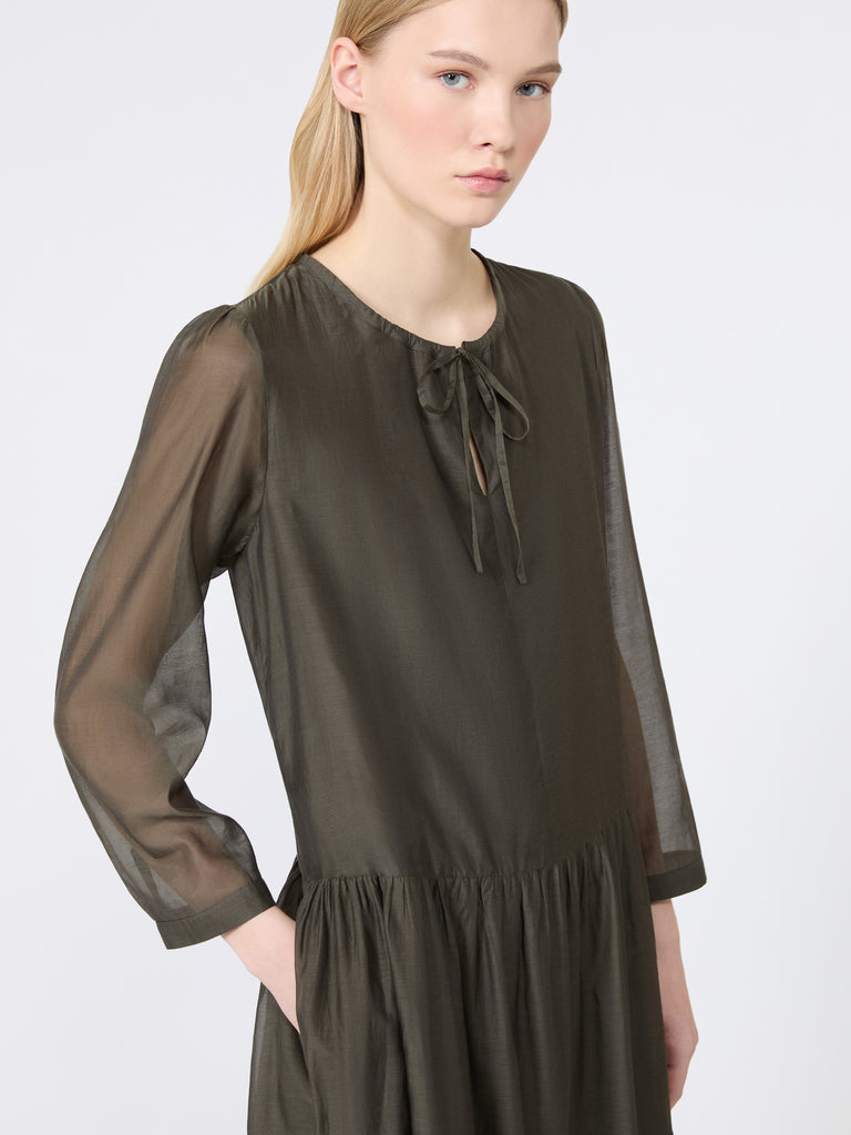 max mara cotton and silk voile maxi dress