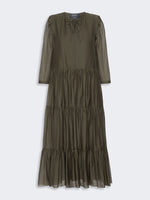 max mara cotton and silk voile maxi dress for women