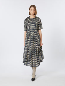 Printed Voile Midi Dress for Women - Ultramarine - Max Mara UAE