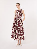 max mara printed cotton poplin dress for women