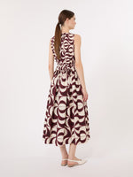 max mara printed cotton poplin dress for women