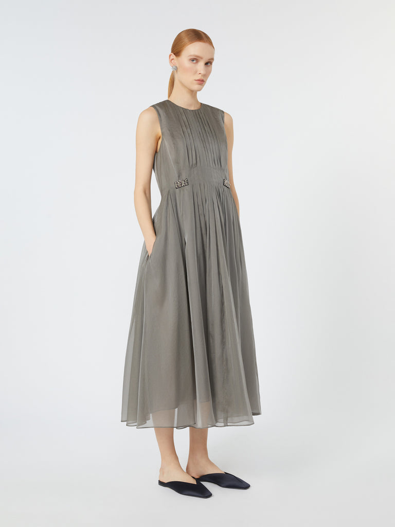 max mara silk-blend organza dress